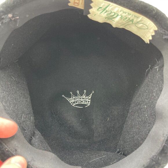 Vintage Hartley's Miami Black 20's Cloche Downton Abbey Hat with Rhinestones 22 - Picture 6 of 7